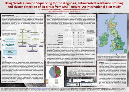 Using Whole Genome Sequencing for the diagnosis, antimicrobial resistance profiling and cluster detection of TB direct from MGIT culture: An international.