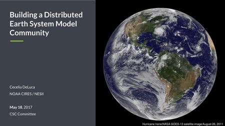 Building a Distributed Earth System Model Community