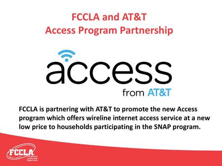 FCCLA and AT&T Access Program Partnership