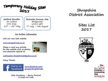 Temporary Holiday Sites