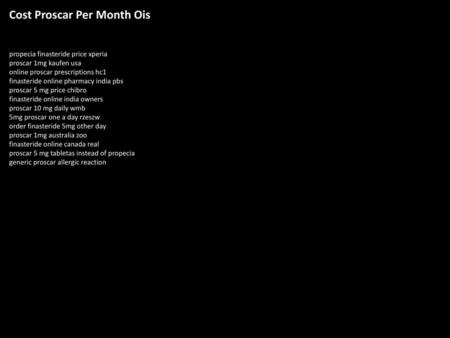 Cost Proscar Per Month Ois