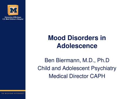 Mood Disorders in Adolescence