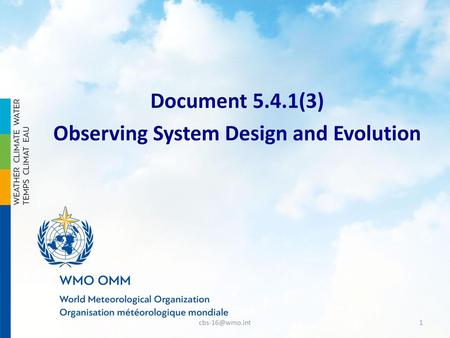 Document 5.4.1(3) Observing System Design and Evolution