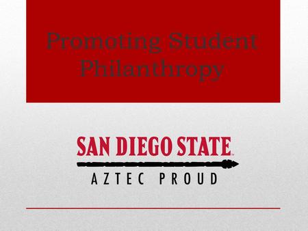 Promoting Student Philanthropy