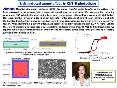 Light induced tunnel effect in CNT-Si photodiode