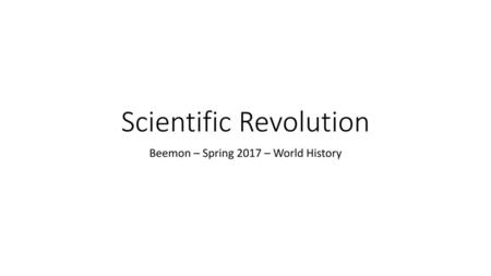 Scientific Revolution