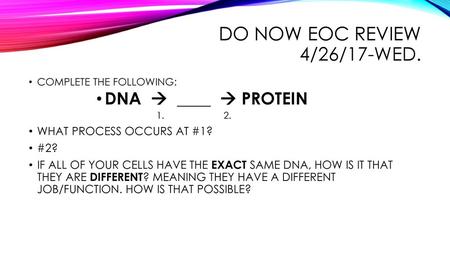 DO NOW EOC REVIEW 4/26/17-WED.