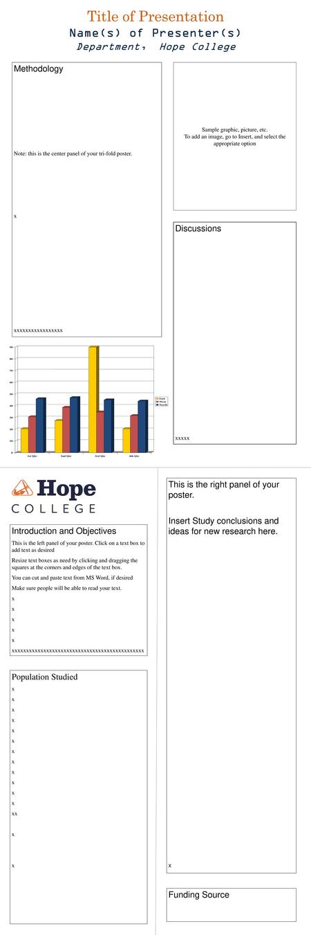 Title of Presentation Name(s) of Presenter(s) Department, Hope College