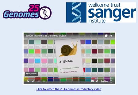 Click to watch the 25 Genomes introductory video