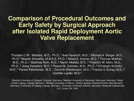 after Isolated Rapid Deployment Aortic Valve Replacement