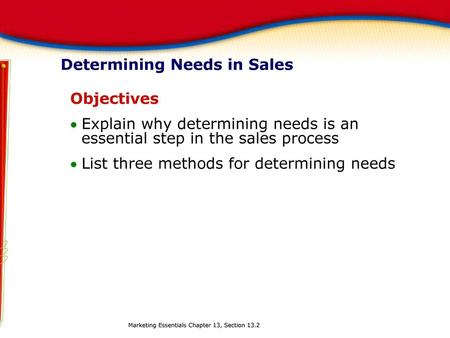 Determining Needs in Sales