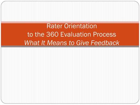 Introduction You have been selected to play a role in providing feedback to a participant Your feedback will provide powerful information in helping.