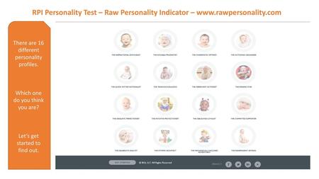 RPI Personality Test – Raw Personality Indicator – www. rawpersonality