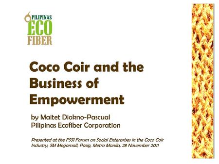 Coco Coir and the Business of Empowerment