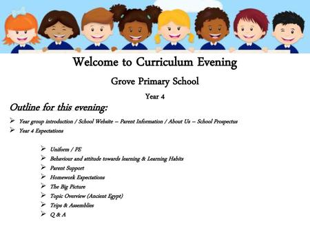 Welcome to Curriculum Evening