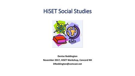 November 2017, HiSET Workshop, Concord NH