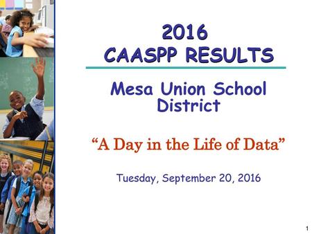 Mesa Union School District “A Day in the Life of Data”