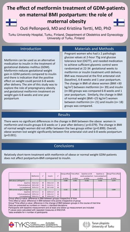 The effect of metformin treatment of GDM-patients