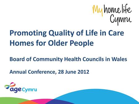 Promoting Quality of Life in Care Homes for Older People