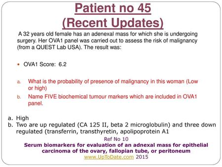 Patient no 45 (Recent Updates)