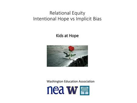 Relational Equity Intentional Hope vs Implicit Bias Kids at Hope