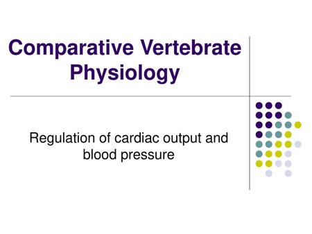 Comparative Vertebrate Physiology