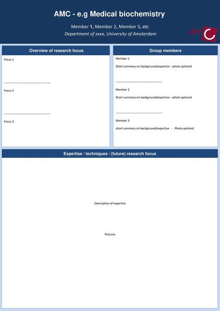 AMC - e.g Medical biochemistry