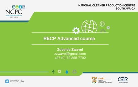 RECP Advanced course Zubeida Zwavel