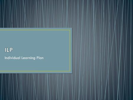 Individual Learning Plan