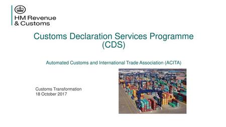 Event Name Here Customs Transformation 18 October 2017