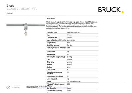 Bruck CLASSIC / GLOW . VIA ch Description