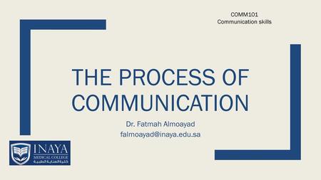 The process of communication