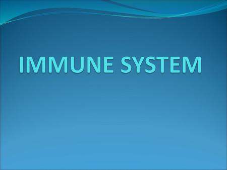 IMMUNE SYSTEM.