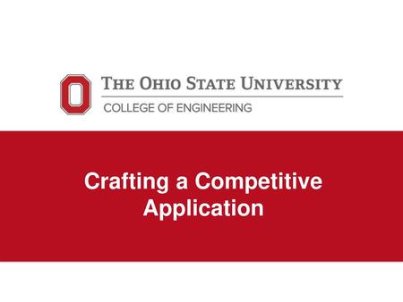 Crafting a Competitive Application