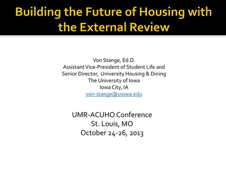 Building the Future of Housing with the External Review