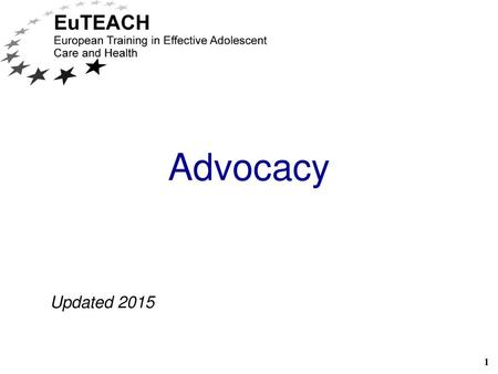 Advocacy Updated 2015.