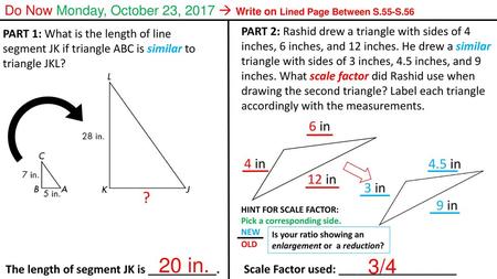 Do Now Monday, October 23, 2017  Write on Lined Page Between S. 55-S