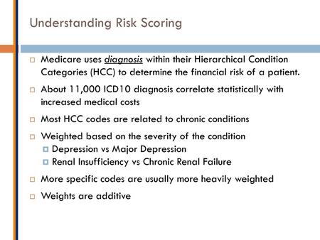 Understanding Risk Scoring