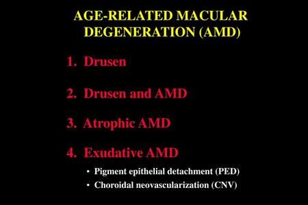 AGE-RELATED MACULAR DEGENERATION (AMD)