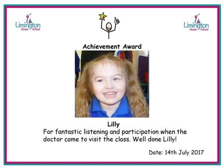 Achievement Award Lilly