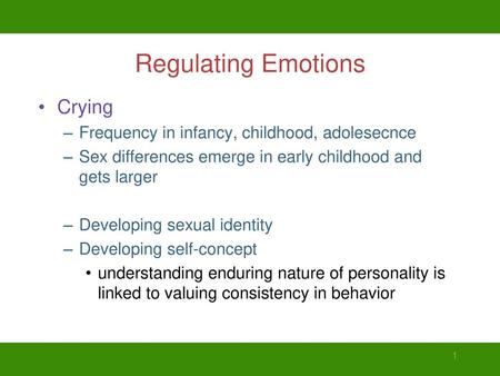 Regulating Emotions Crying