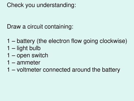 Check you understanding: