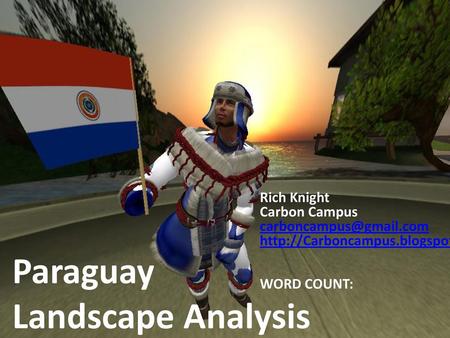 Paraguay Landscape Analysis