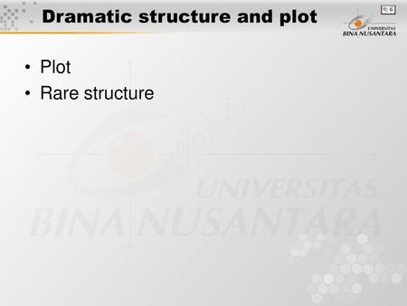 Dramatic structure and plot