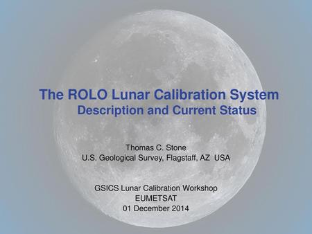 The ROLO Lunar Calibration System Description and Current Status