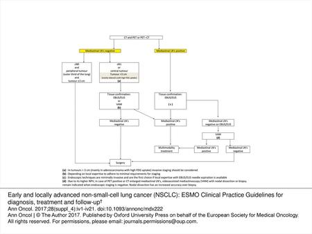 Figure 1. Suggested algorithm for locoregional lymph node staging in patients with non-metastatic NSCLC. CT, computed tomography; EBUS, endoscopic bronchial.