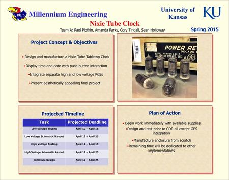 Nixie Tube Clock Spring 2015 Project Concept & Objectives