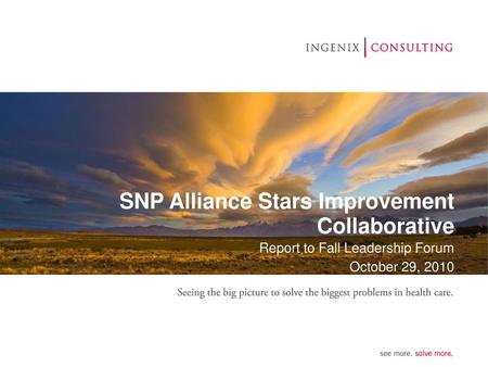 SNP Alliance Stars Improvement Collaborative