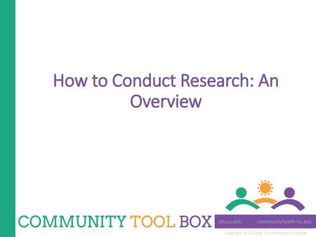 How to Conduct Research: An Overview