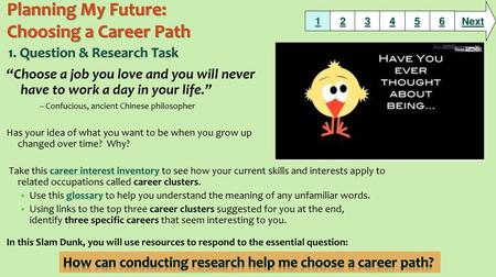 1. Question & Research Task